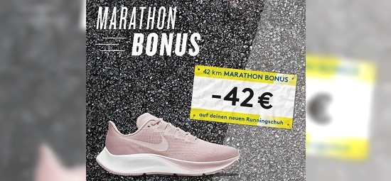 Marathon-Bonus bei sportler - 42 € auf ausgewählte Laufschuhe sparen