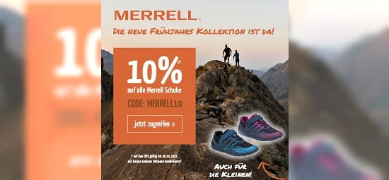 10% auf Merrell Schuhe bei doorout.com
