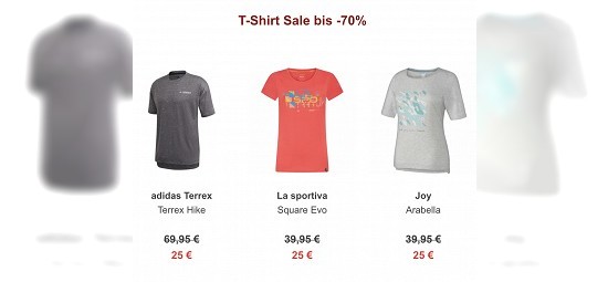 T-Shirt Sale bei Sport Schuster