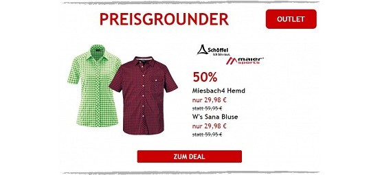 50% auf Schöffel Hemd & Maier Sports Bluse