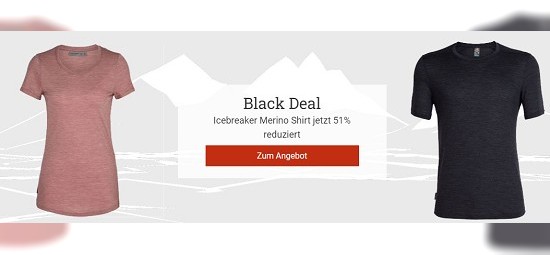 Bergzeit Hammerangebot - Icebreaker Merino Shirts 51% reduziert