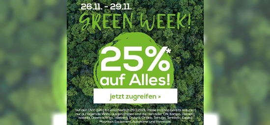 Green Week bei doorout - 25% Rabatt auf alles