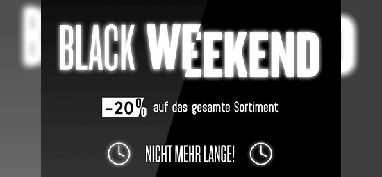 Black Weekend bei sportler - 20% Rabatt auf fast alles	- nur noch heute!
