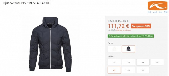 Kjus Womens Cresta Jacket 111,72€ - 30% gespart