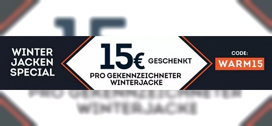 Winterjacken-Special bei sportscheck - 15€ pro Jacke sparen