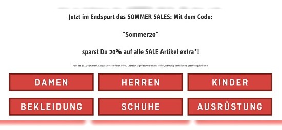 Spare 20% EXTRA im Sport Schuster Sale!