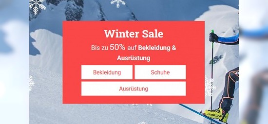 Wintersale bei bergzeit - Rabatte von bis zu 50%